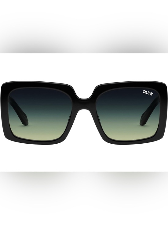 Quay Australia Accessories - Quay Australia Black Frame Sunglasses with Gradient Green Lenses